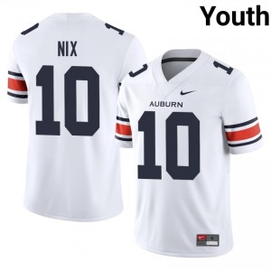 White Bo Nix #10 Auburn Athletics Jersey | Youth High School Football Moisture Wicking Stitched 45806530