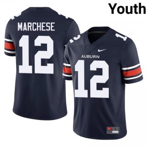 Navy Brady Marchese #12 Auburn Tigers Jersey | Youth High School Football Limited Swen 38843246