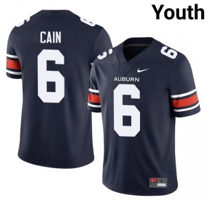 Auburn War Eagles Bryce Cain #6 Navy Jersey | Essential Swen NCAA Football Youth Apparel 36589603