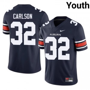 #32 Cade Carlson Auburn War Eagles Navy Jersey | Elite Swen Youth Player Football Gear 12383464