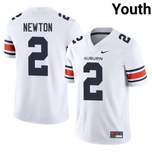 White Cam Newton #2 Auburn War Eagles Jersey | Youth High School Football Licensed Stitched 72067120