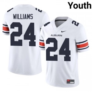 #24 Carnell Williams Auburn Tigers White Jersey | Authentic Stitched Youth Player Football Gear 32424372