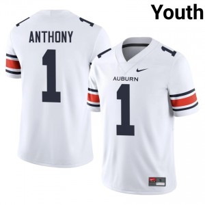 Elite Thread Champ Anthony #1 Auburn War Eagles White Jersey | Youth University Football Stitched Fan Gear 38091272