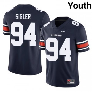 AU Tigers Cody Sigler #94 Navy Jersey | Essential Swen NCAA Football Youth Apparel 57073125