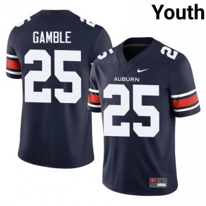 #25 Cole Gamble Auburn Athletics Navy Jersey | Classic Swen Youth Player Football Gear 29830849