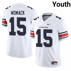 Auburn Tigers Da'Shawn Womack #15 White Jersey | Pro Cut Stitched NCAA Football Youth Apparel 53331943