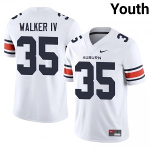 #35 Dallas Walker IV Auburn Athletics White Jersey | Authentic Stitched Youth Player Football Gear 57122497