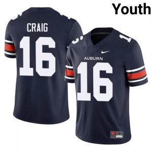#16 Dameyune Craig Auburn War Eagles Navy Jersey | Classic Swen Youth Player Football Gear 87321388