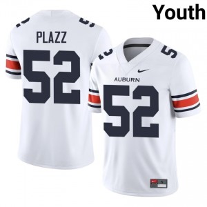 Deryc Plazz #52 Auburn War Eagles Jersey | Iconic White College Football Youth Stitched 93517634