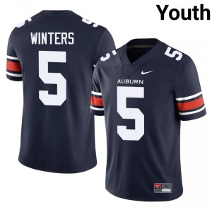 Auburn Tigers Eric Winters #5 Navy Jersey | Premium Swen NCAA Football Youth Apparel 17946330