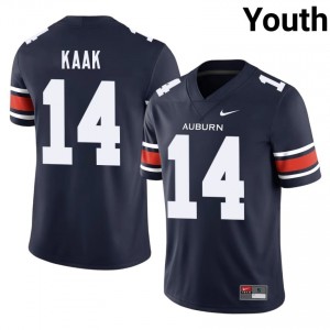 Navy Hudson Kaak #14 Auburn War Eagles Jersey | Youth High School Football Fresh Swen 29573864