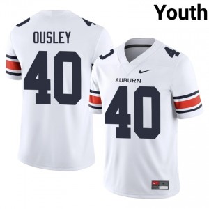 Auburn Tigers Hunter Ousley #40 White Jersey | Pro Cut Stitched NCAA Football Youth Apparel 39948831