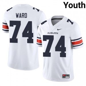 White Jacobe' Ward #74 Auburn Tigers Jersey | Youth High School Football Licensed Stitched 94280013