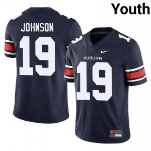 Jake Johnson #19 Auburn Tigers Jersey | Exclusive Navy College Football Youth Swen 36796492
