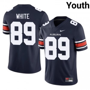 Durable Jake White #89 AU Navy Jersey | Youth University Football Swen Fan Gear 84081318