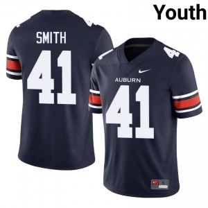 Navy Jared Smith #41 Auburn Tigers Jersey | Youth High School Football Fresh Swen 93327280