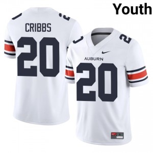 Officially Licensed Joe Cribbs #20 Auburn Tigers White Jersey | Youth University Football Stitched Fan Gear 39320401