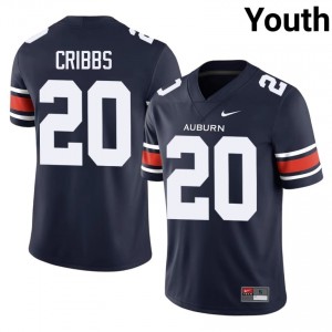 Joe Cribbs #20 AU Tigers Jersey | Pro-Grade Navy College Football Youth Swen 36948503
