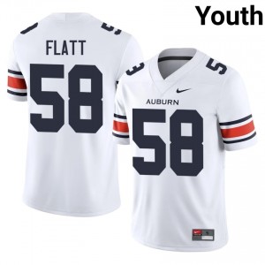 John Henry Flatt #58 AU Jersey | Gameday White College Football Youth Stitched 77659946