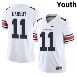 Elite Thread Karlos Dansby #11 Auburn Tigers White Jersey | Youth University Football Stitched Fan Gear 69983317
