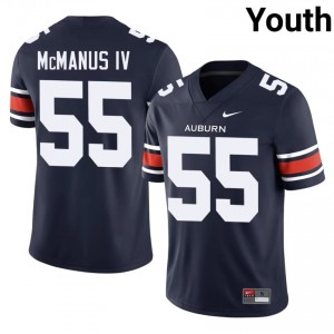 #55 Kenneth McManus IV Auburn War Eagles Navy Jersey | Elite Swen Youth Player Football Gear 90296355