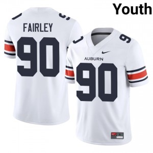 Auburn Tigers Nick Fairley #90 White Jersey | Genuine Stitched NCAA Football Youth Apparel 29350099