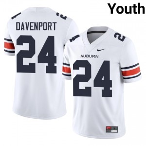 Nykahi Davenport #24 Auburn Tigers Jersey | Gameday White College Football Youth Stitched 85816207