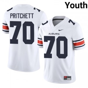 Parker Pritchett #70 AU Tigers Jersey | Gameday White College Football Youth Stitched 30112532