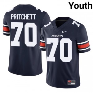 Auburn Tigers Parker Pritchett #70 Navy Jersey | Premium Swen NCAA Football Youth Apparel 96716229