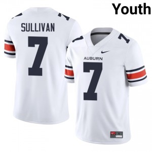 Pat Sullivan #7 Auburn Athletics Jersey | Iconic White College Football Youth Stitched 98412211