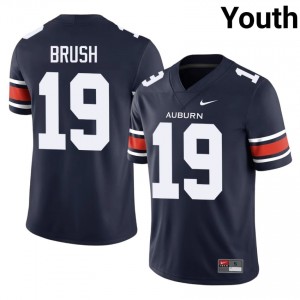 Top-Tier Rhys Brush #19 AU Tigers Navy Jersey | Youth University Football Swen Fan Gear 51463105