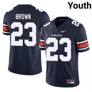Durable Ronnie Brown #23 Auburn Tigers Navy Jersey | Youth University Football Swen Fan Gear 41510273