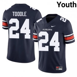 #24 Shadarius Toodle Auburn Tigers Navy Jersey | Classic Swen Youth Player Football Gear 22914612
