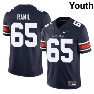 Durable Stanton Ramil #65 Auburn Athletics Navy Jersey | Youth University Football Swen Fan Gear 22762383