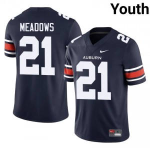 Navy Tae Meadows #21 Auburn Athletics Jersey | Youth High School Football Limited Swen 13806183