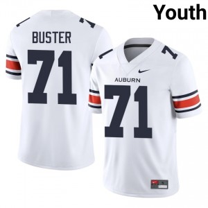 Auburn Tigers Tai Buster #71 White Jersey | Pro Cut Stitched NCAA Football Youth Apparel 97091115