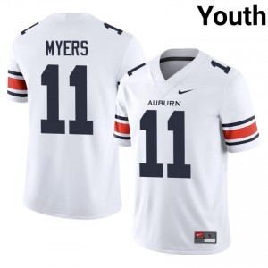 Officially Licensed Will Myers #11 AU Tigers White Jersey | Youth University Football Stitched Fan Gear 21593488