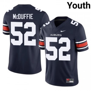 Durable William Grier McDuffie #52 AU Tigers Navy Jersey | Youth University Football Swen Fan Gear 32568076